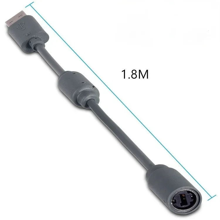 1pcs Lots USB Breakaway Extension Cable To PC Converter Adapter Cord for Microsoft Xbox 360 Wired Controller Gamepad Qme Silver gray 20cm
