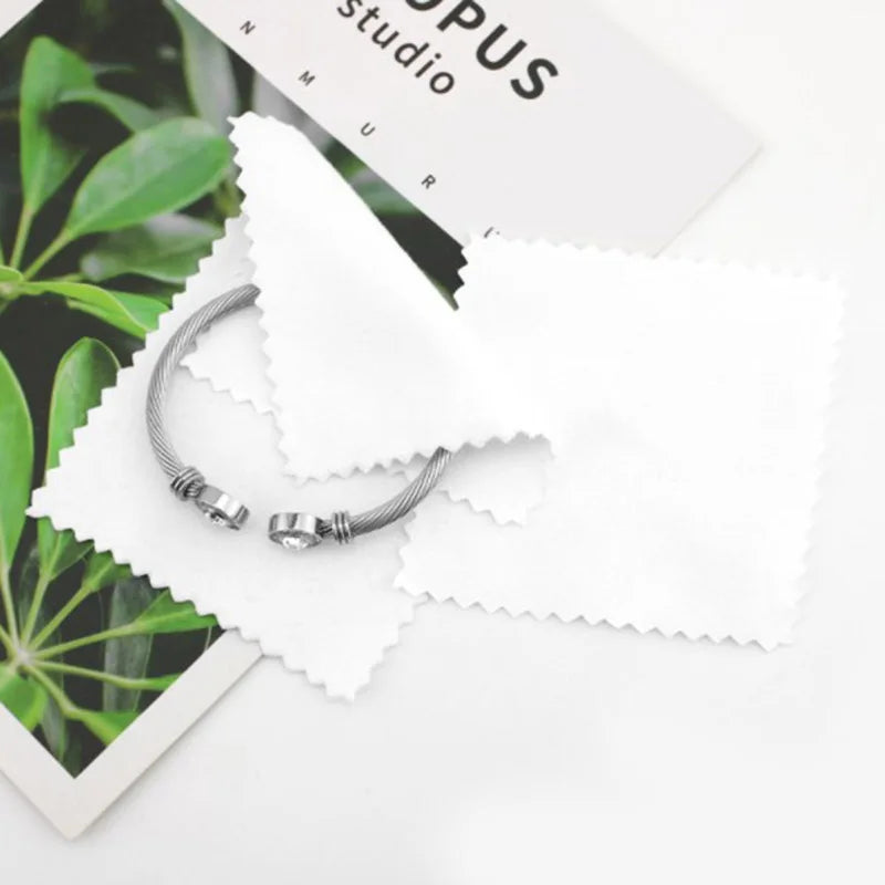 Jewelry Cleaning Cloth Anti-tarnish Tool Silver Polishing Cleaner Qme