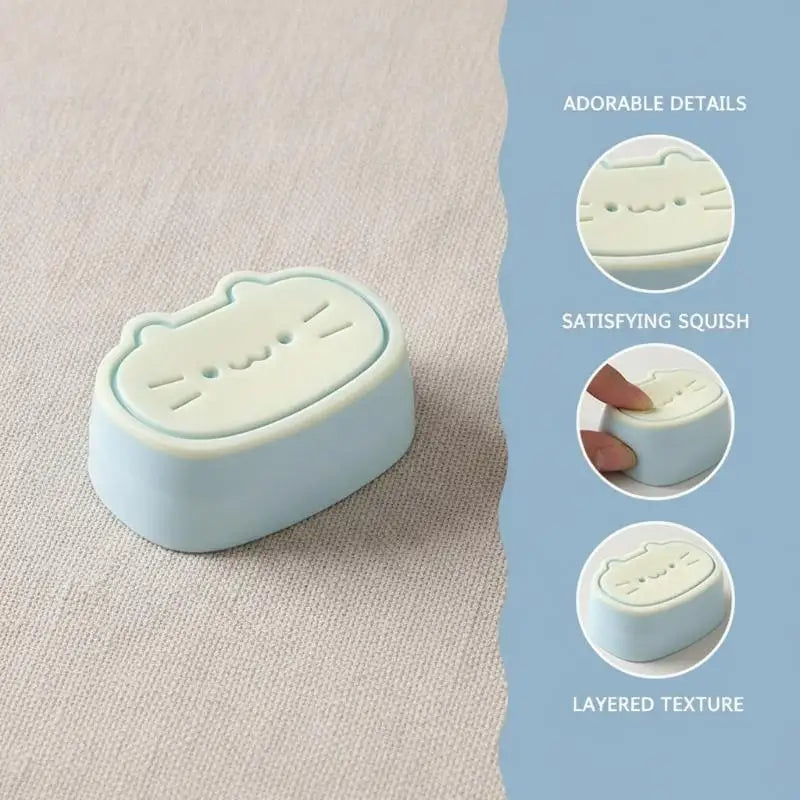 Cheese Kitty Mochi Squeeze Toy Kawaii Pudding Cat Stress Relief Vent Qme