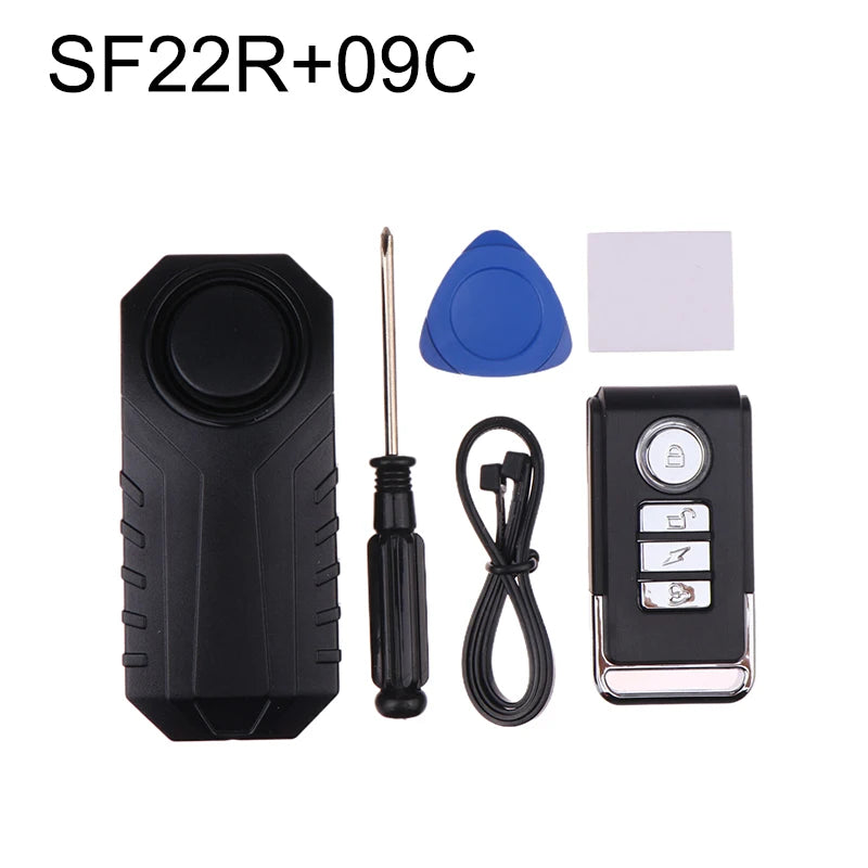 Bicycle Motorcycle Vibration Alarm Bike Remote Control Wireless Qme A2