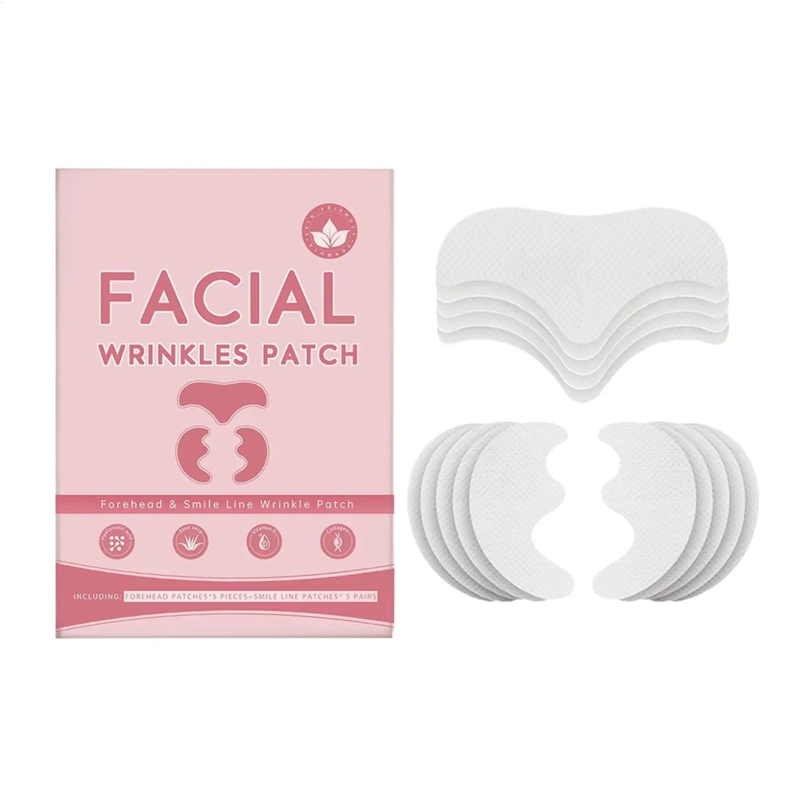 5pcs Forehead Patches 5pcs Smile Line Patches Face Lifting Firming Sticker Wrinkle Removal Patch Anti-Wrinkle Lift Up Tape Qme