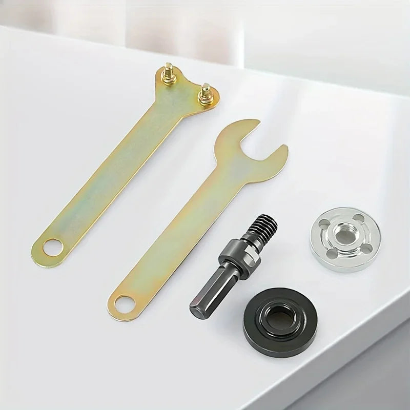 5pcs Metal Angle Grinder Transfer Rod Set-Durable Manual to Electric Conversion Kit with Holding Range, Secure Attachment Design Qme