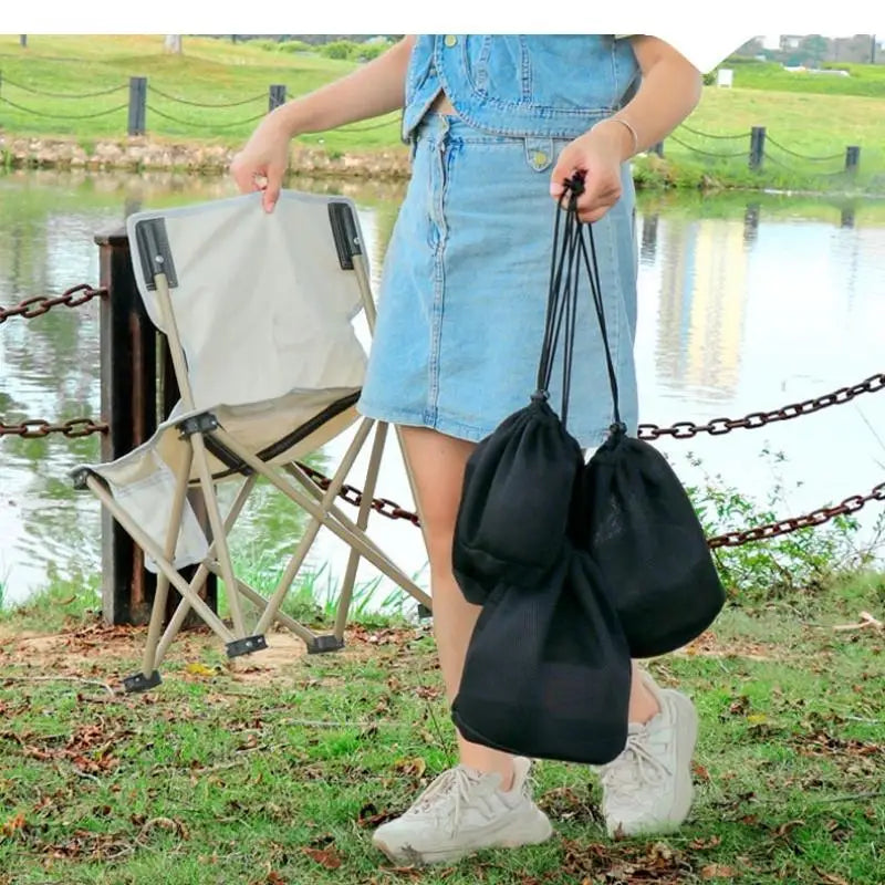 Outdoor Camping Storage Protective Bags Portable Picnic Cookware Mesh Qme