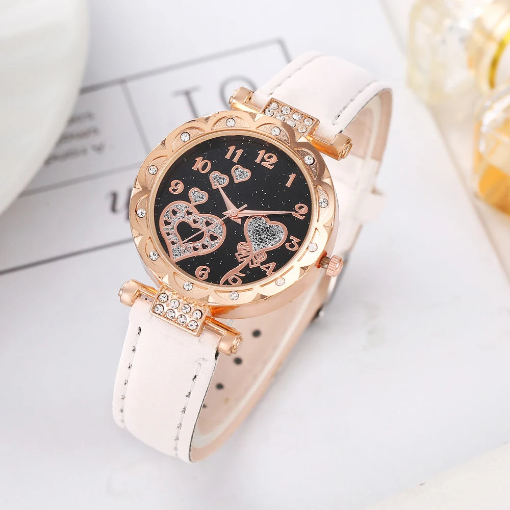 Fashionable and minimalist belt watch for women, casual student quartz women's watch manufacturer, 1pcs and set Qme 1pcs 2