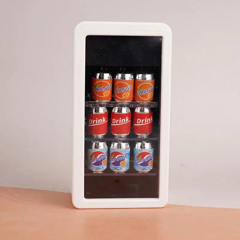1 12 Dollhouse Miniatures Refrigerator Canned Drink Beverage Cabinet Qme A5