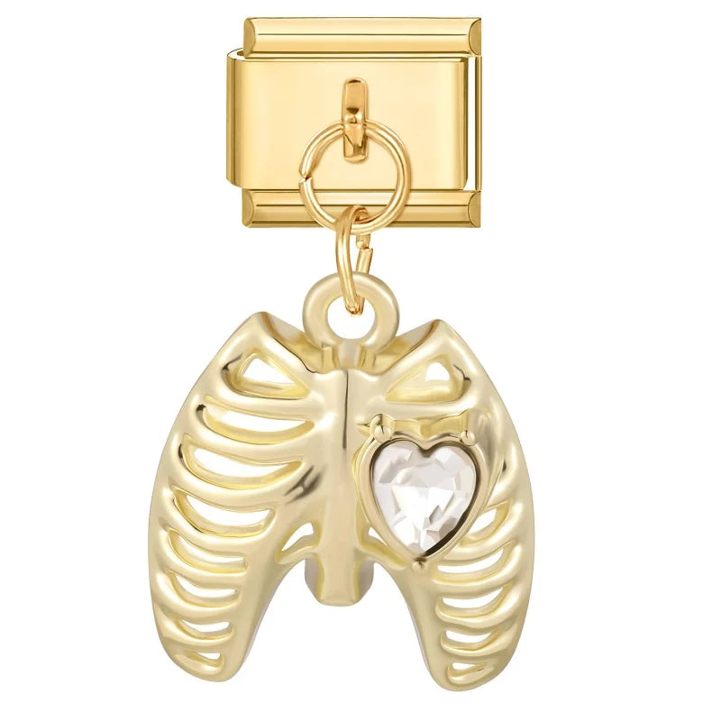 1PC Charm Cute Cartoon Pearl Dogs Horse Pendant Italian Charm Link Fit 9mm Bracelet Stainless Steel DIY Jewelry Making Wholesale Qme Style 7