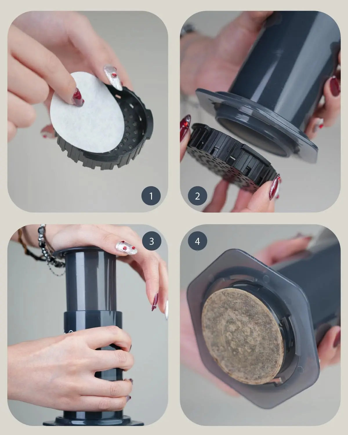 Round Disposable Coffee Filters Paper Compatible Aeropress Makers Qme