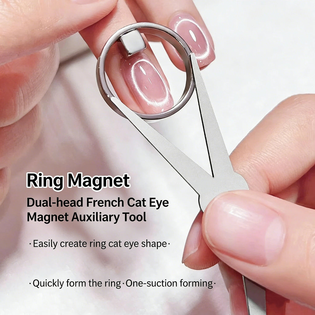 Hollow Circle Cat Eye Magnet Nails Strong Magnetic Nail Art Tool Qme