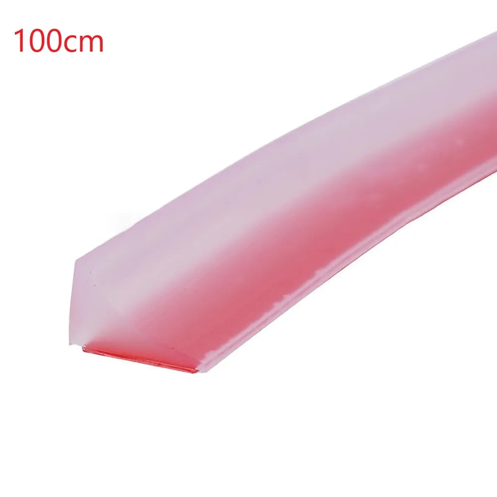 Bathroom Retention Water Barrier Strip Rubber Silicone Shower Barrier Water Stopper Kitchen Dry And Wet Separation Seal Strip Qme transparent 100cm
