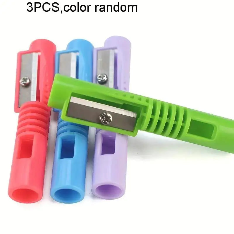 1 Multi-functional Manual Pencil Sharpener Protective Knife Cap Qme 3PCS