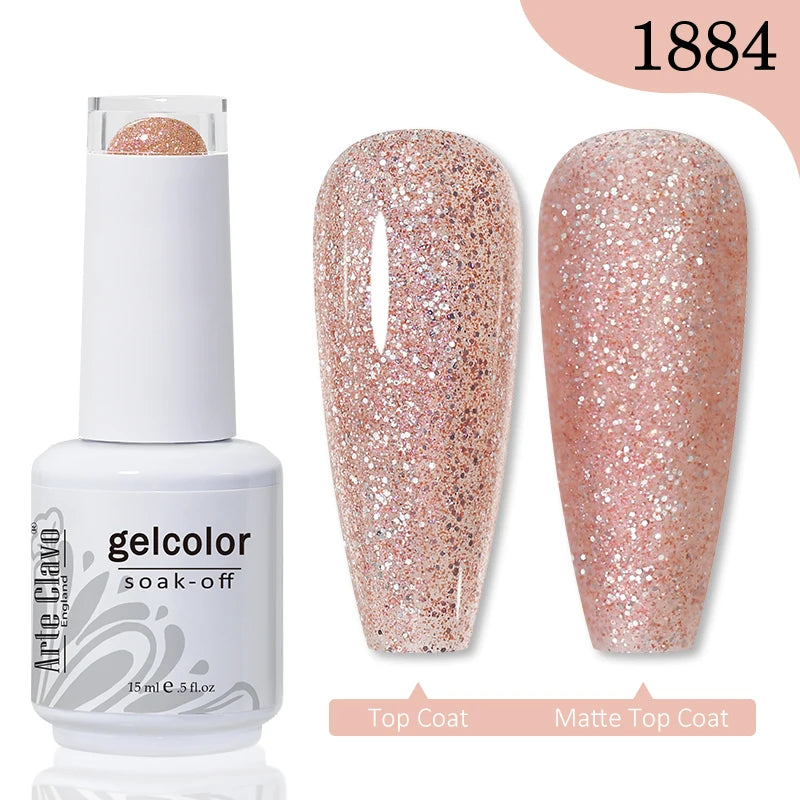 Arte Clavo Gel Nail Polishes Pink Nude Hybrid Lak Manicure Qme