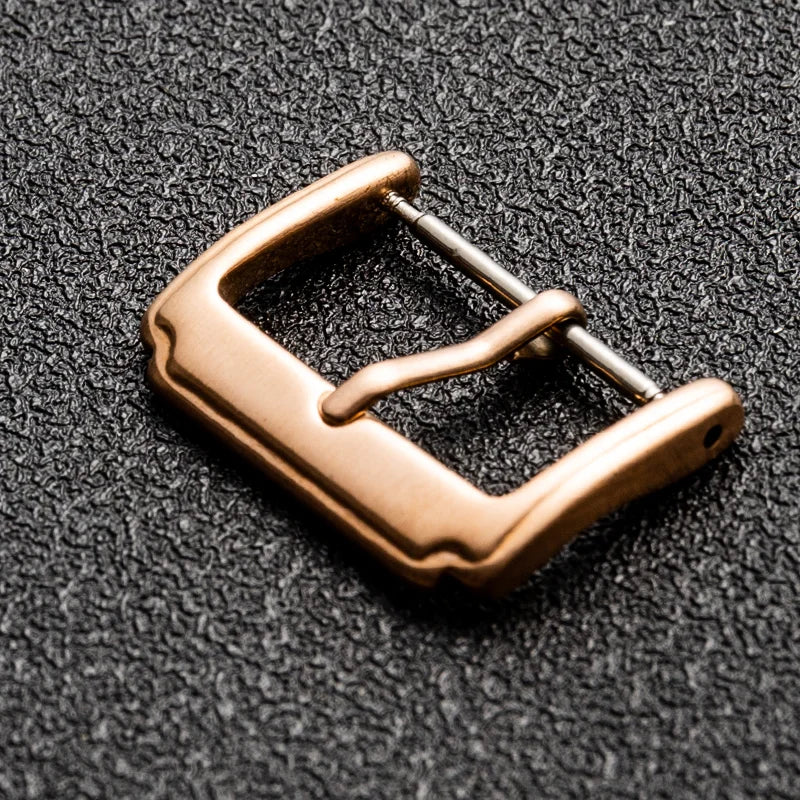 Metal Buckle 18mm 20mm Stainless Steel Watch Buckle Watch Clasp Accessories Replacement Buckle for Leather Watch Strap With Tool Qme Rose Gold 18mm