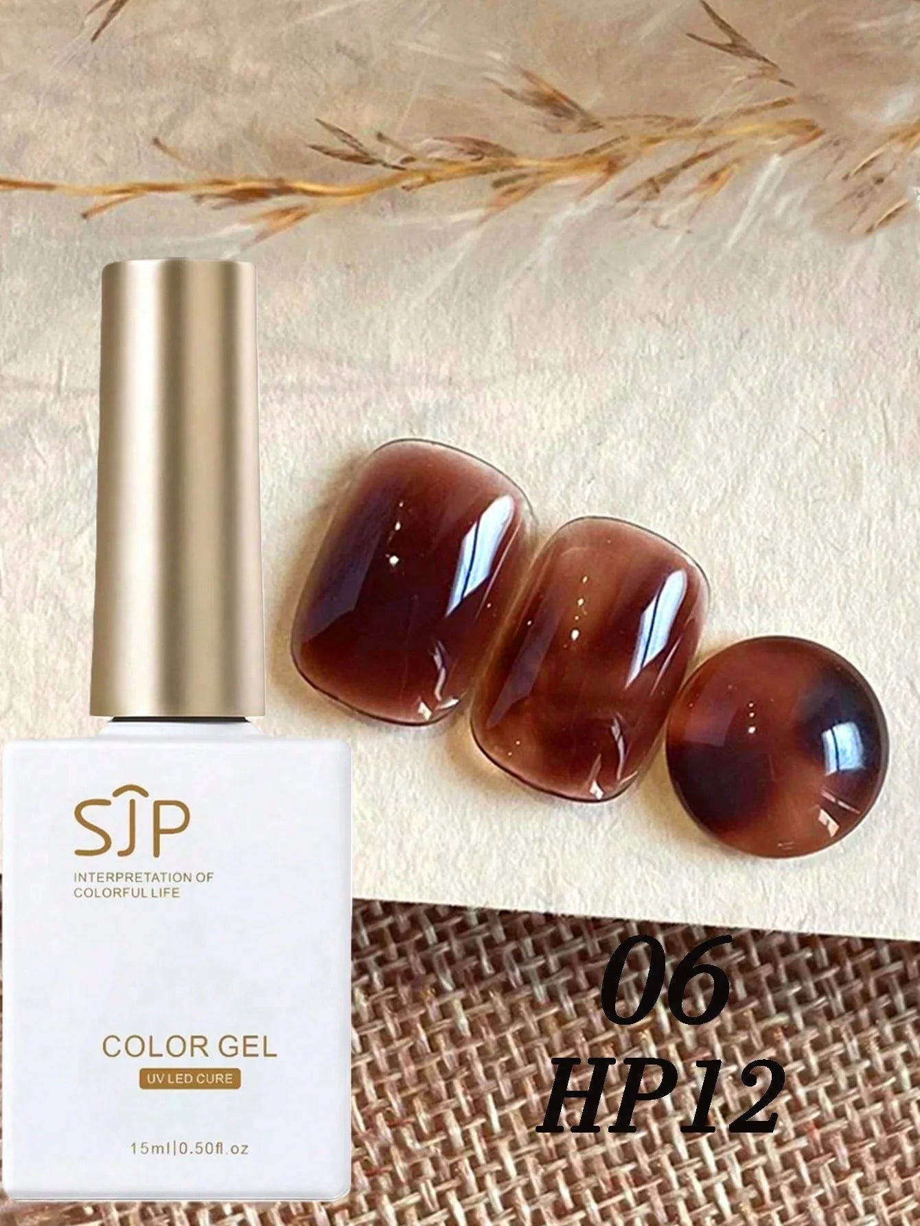1 Amber-colored UV Gel Nail Polish Autumn Winter Suitable Technicians Qme 06