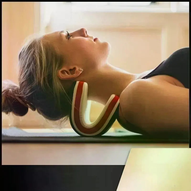 Neck Shoulder Relaxer Cervical Traction Pillow Washable Cover Qme