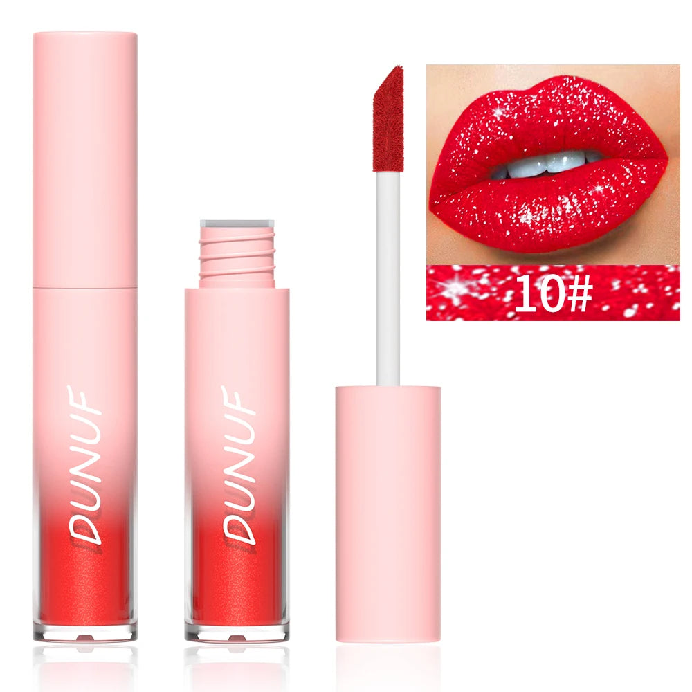Pearlescent Lipstick Waterproof Long-lasting Lip Gloss Easy Paint Qme 10