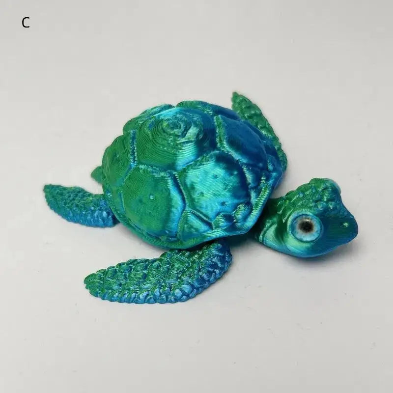 3D Printed Turtle Figurines Movable Joints Collection Desktop Decoration Ornaments Holiday Gifts Qme C