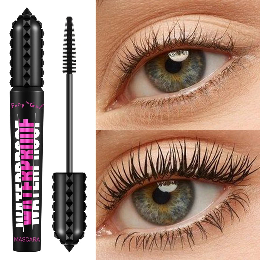 Black Waterproof Mascara All Lengthening Make Up Products Eyelash Qme