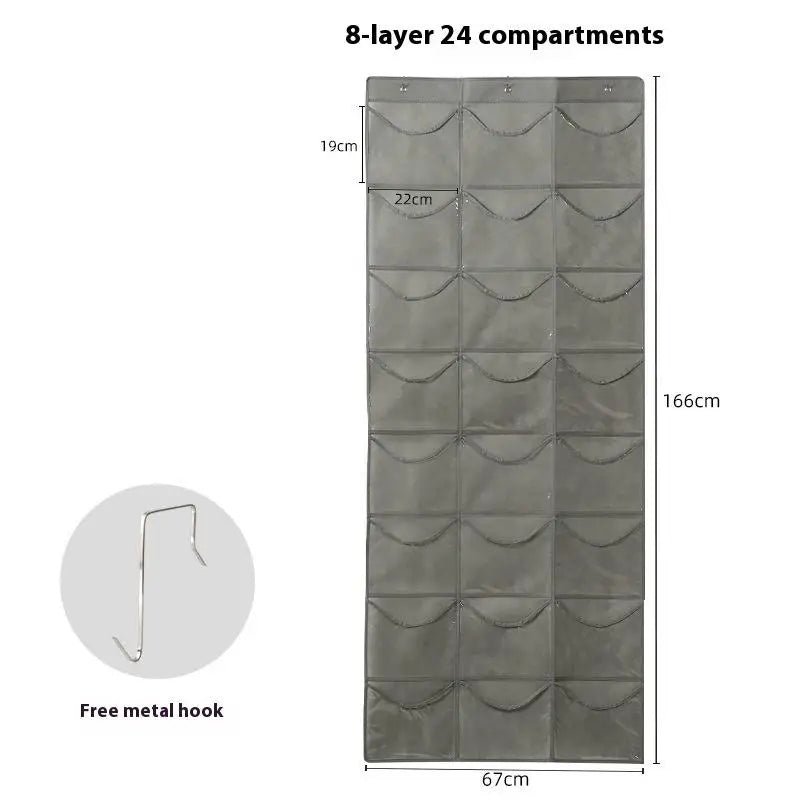 Baseball Caps Bedroom Hat Storage Holder Organizer24 Clear Pockets Qme Gray