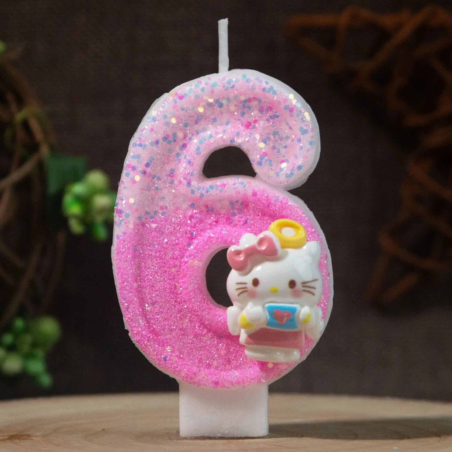 Hello Kitty 0-9 Number Birthday Candles Pink Cartoon Cake Topper Decorations Student Birthday Party Supplies Qme 6