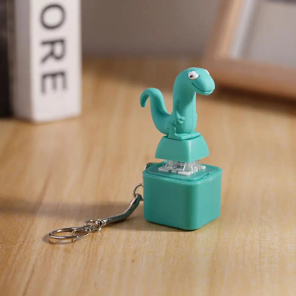 Lizard Button Keychain Sound Colorful Lights Portable Stress Reliever Qme