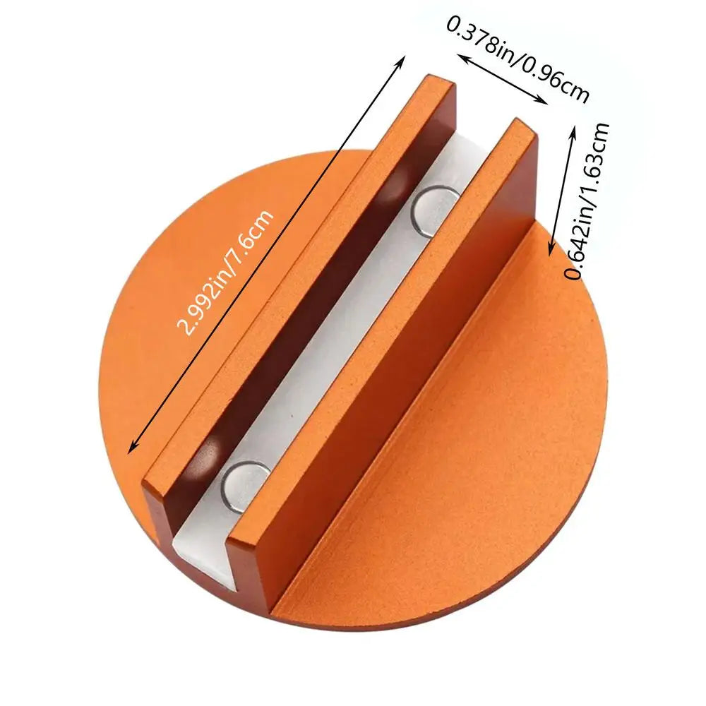 Magnetic Pinch Weld Jack Pad Frame Guide Rail Adapter Aluminum Qme Orange