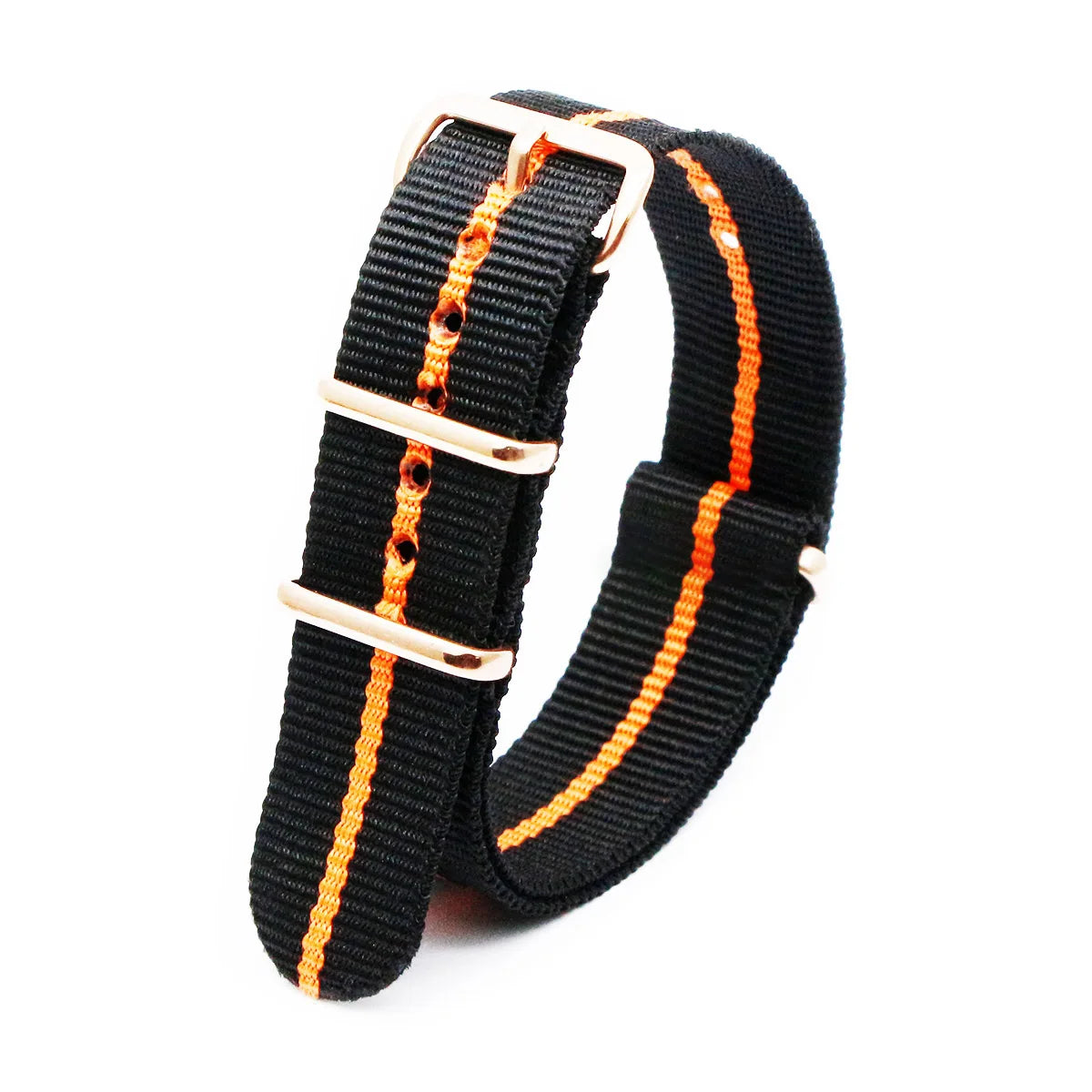 Luxury Nylon Watch Band Rose Gold Metal Buckle Durable Sweatproof Watch Strap 18/20/22/24MM Fashion Wristband For Men Women Qme