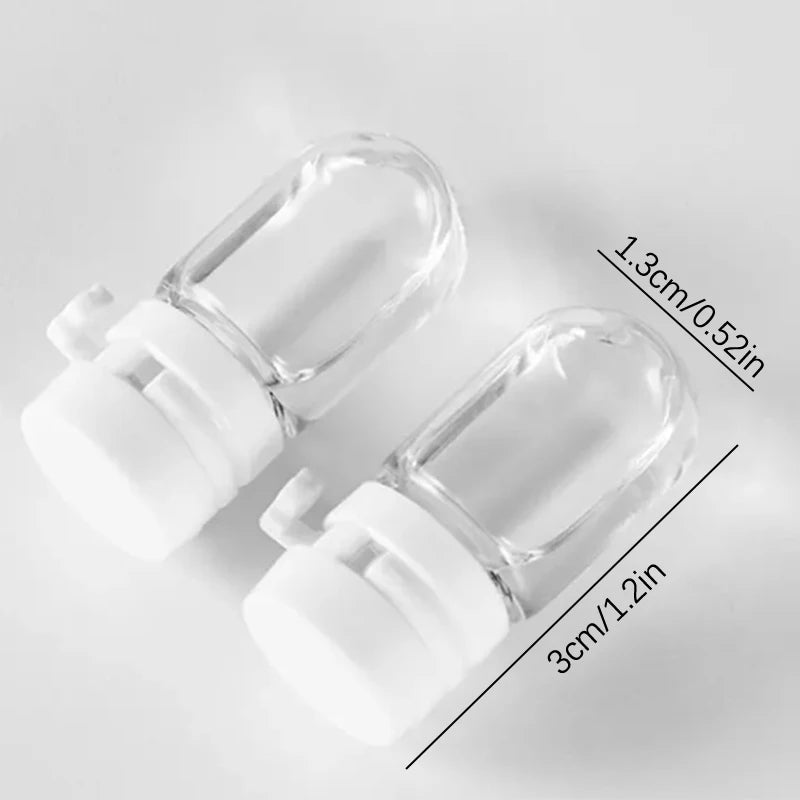 Glass Makeup Remover Bottle Refillable Travel-sized Container Qme