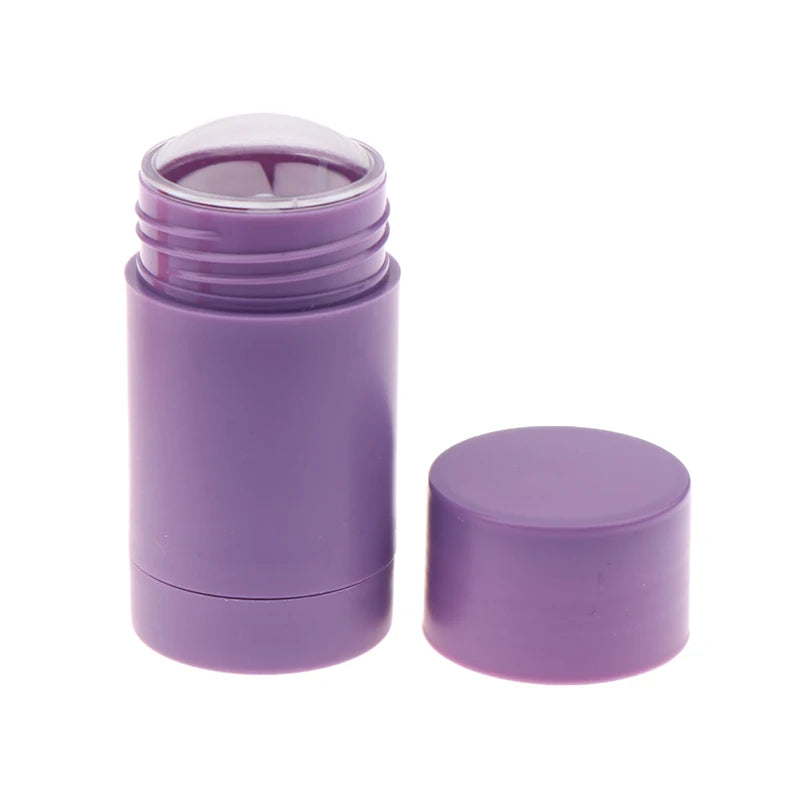 Empty Oval Solid Perfume Deodorant Containers Portable Makeup Qme Purple