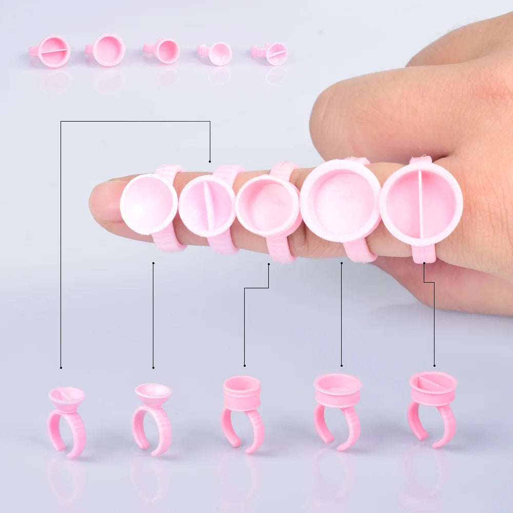 Bag Glue Rings Eyelash Extension Supplies Makeup Tool Disposable Qme