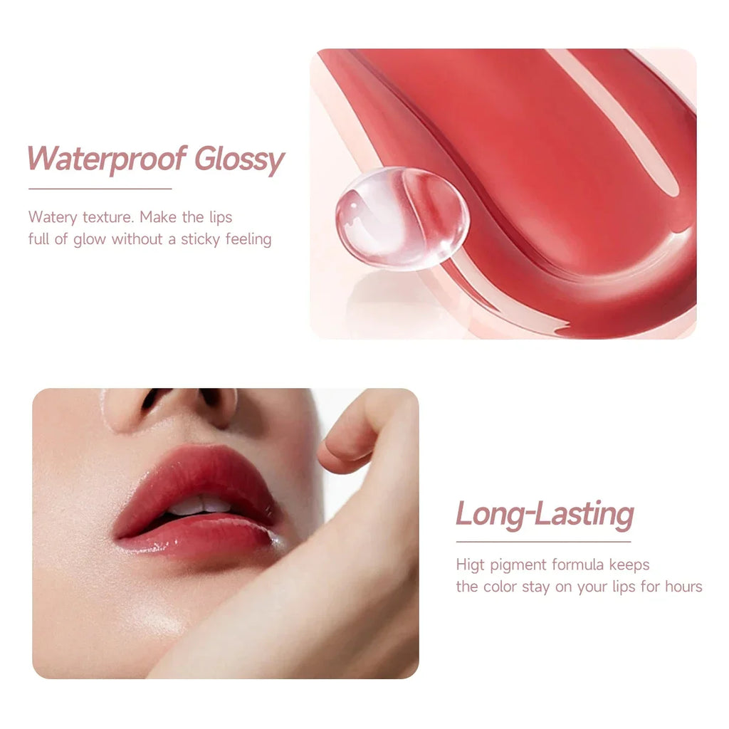 Fruit Flavor Lip Gloss Hydrating Non-sticky Lipstick Dry Lips Vibrant Qme