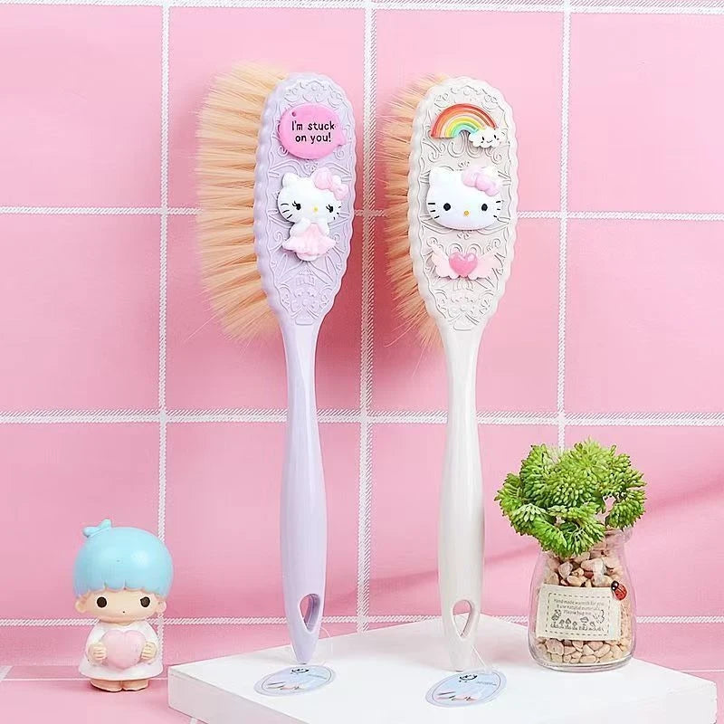 Hello Kitty Cute Cartoon Bed Brush Household Dusting Brush Long-Handled Bed Cleaning Brush Soft-Bristle Anti-Static Broom Qme
