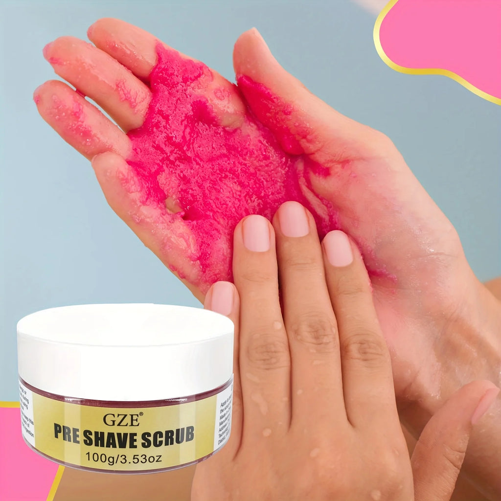 GZE PRE SHAVE SCRUB Exfoliator for Bikini Area - Ingrown Hair Body Scrub - Bikini Exfoliating Scrub Qme