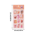 3D Stickers Embossed Adorable Assorted Decals Mini Hamburger Cartoon 3D Stickers for Boys Girls Children Teens Students Laptop Qme 03