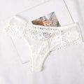 Women Panties Sexy Underwear Black Lace Panties Lingerie Female Floral Lace Briefs Perspective Finetoo Design Ladies Pantys Qme WHITE L 1pc