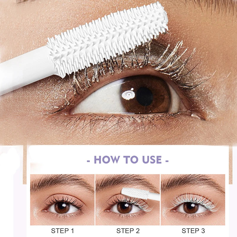 Long Curling White Mascara Waterproof Sweat-proof Colored Eyelashes Qme