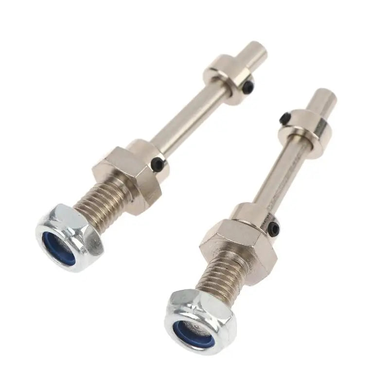 2 Pcs Wheel Axles Steel Shaft With Stop Nuts Dia 3/4/5/6MM Landing Gear Assembly M5/M6/M8 Thread Spares For RC Airplane Model Qme