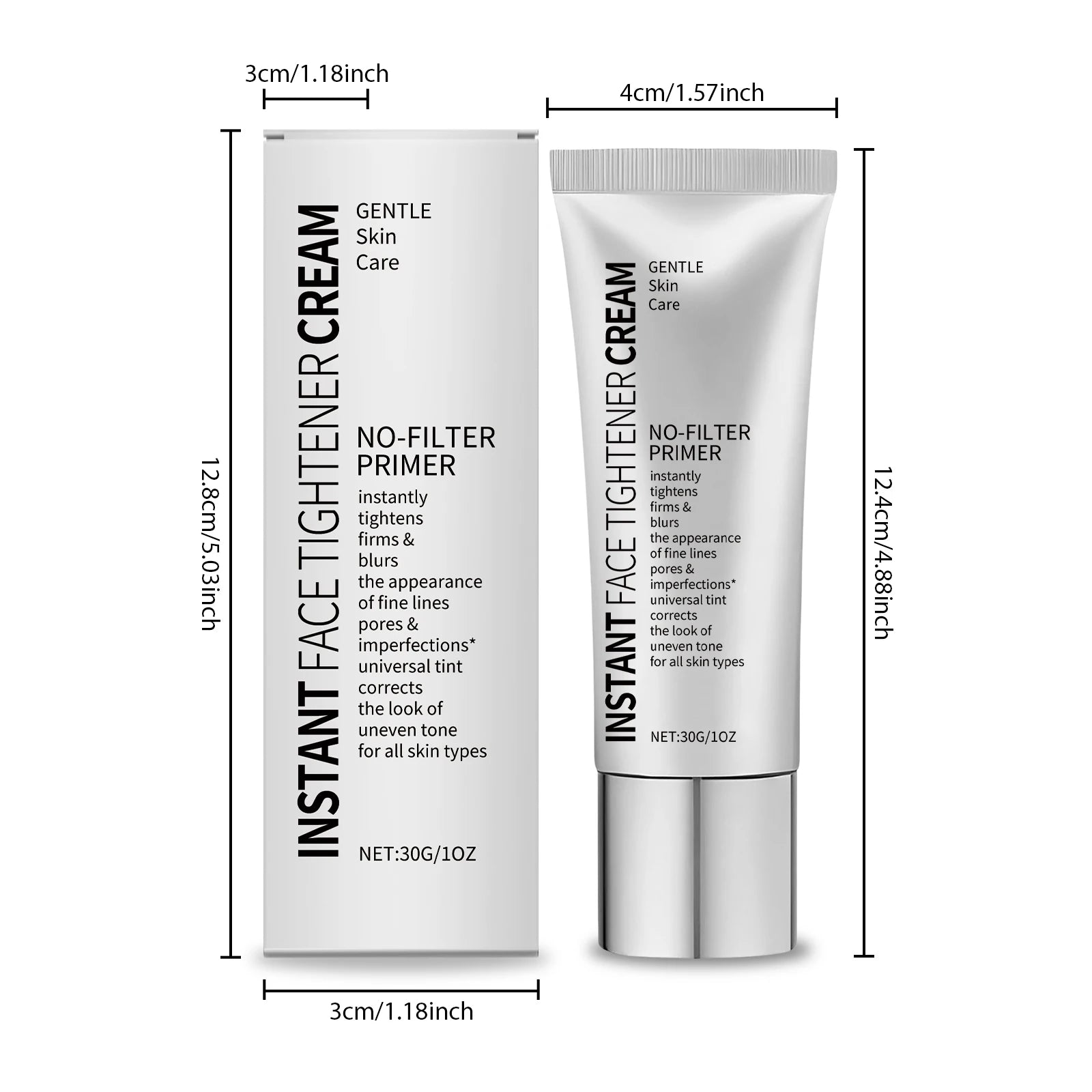 Face Tighten Cream Face Primer Moisturizer Pre-Makeup Isolation Hydrating Base Smoothing Fine Lines Firming Brightening Face Ski Qme
