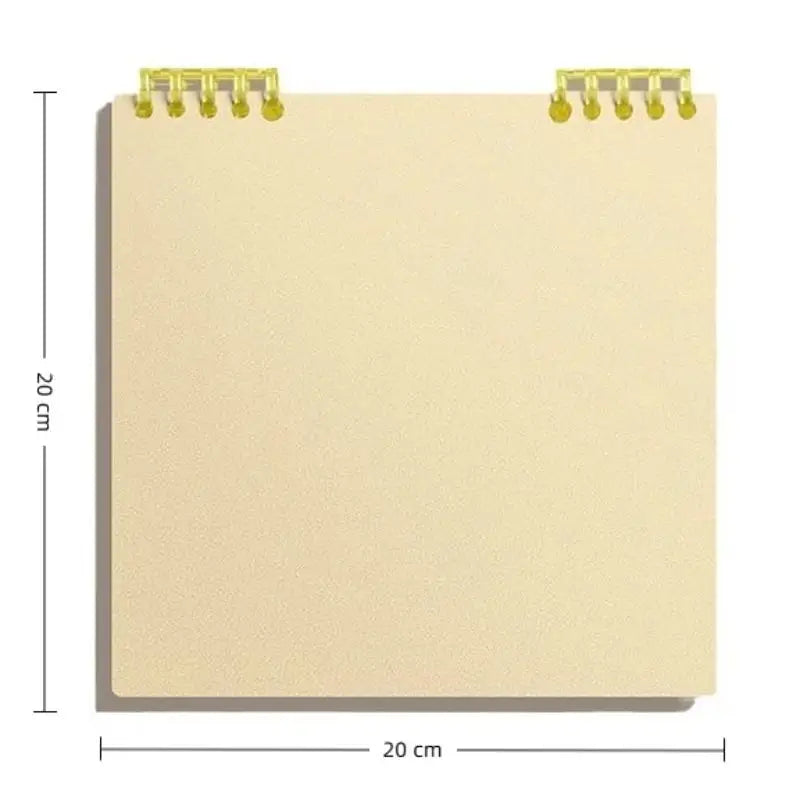 60 Sheets Flip Loose Leaf Notebook Thick No Bleed Grid Pages Binder Qme