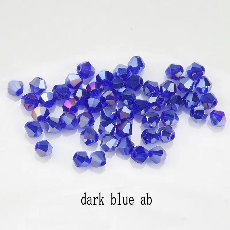 4mm 100pcs Shiny Crystal Beads Bicone Beads Glass Beads Loose Spacer Beads for Bracelet DIY Jewelry Making 200pcs Qme 29
