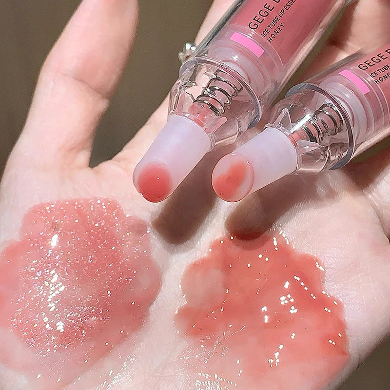Gege Bear Lip Essence Gloss Autumn Winter Mirrored Hydrating Serum Qme