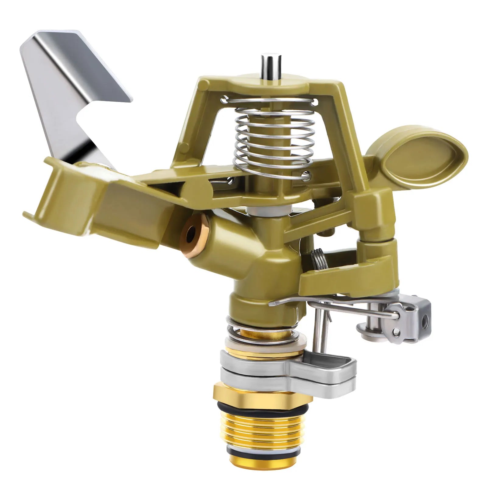 .1Pc Brass Impact Sprinkler, Heavy Duty Sprinkler Head with Nozzles,. Qme