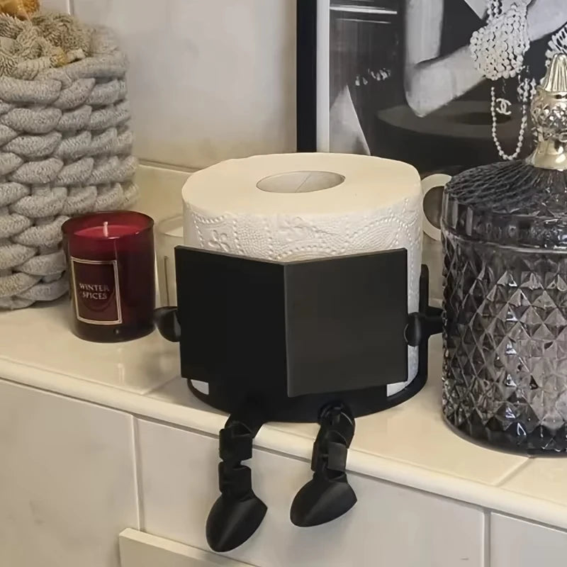 Creative Toilet Paper Holder Stand Fun Sitting Posture Design Qme