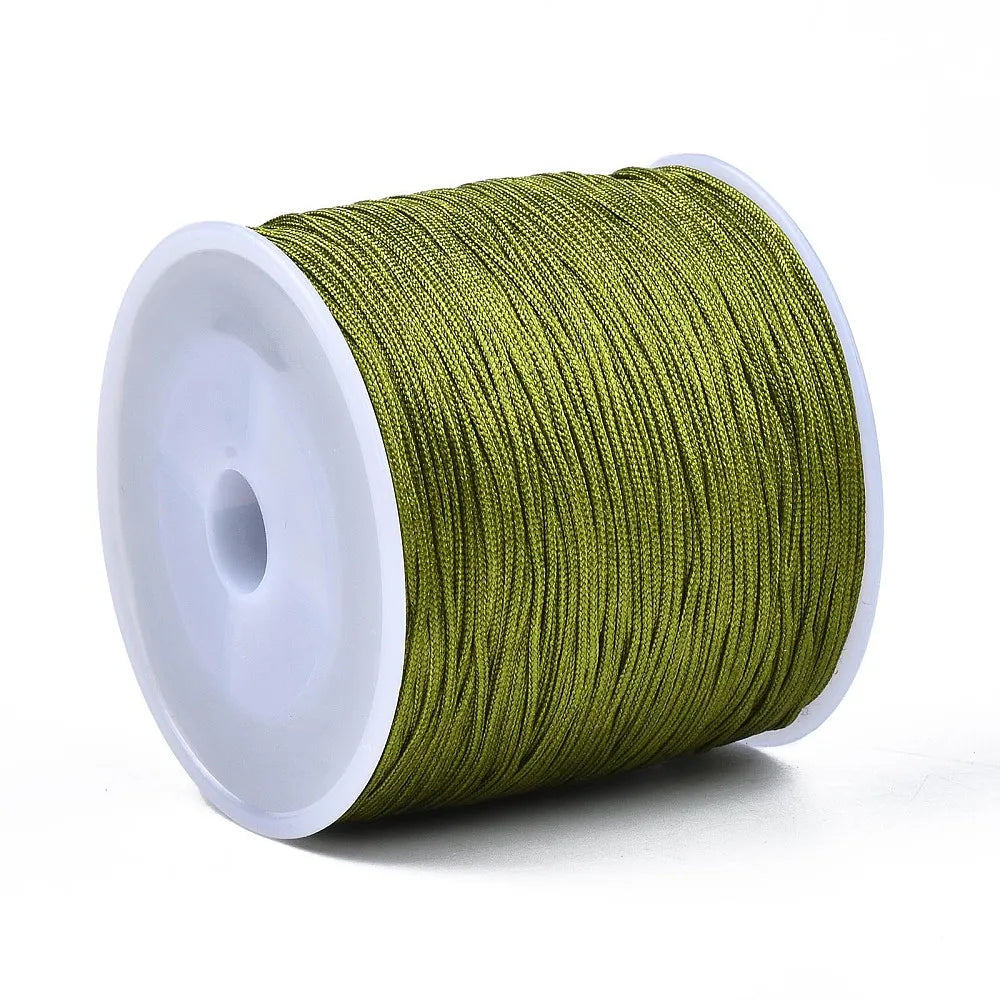 Pandahall 100m Roll Nylon Thread Braided Chinese Knotting Cord