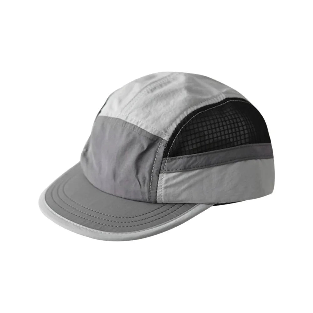 Casual Matching Baseball Cap Quick-drying Flat-brimmed Men's Summer Qme Light Grey