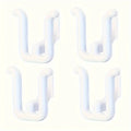4Pcs Self Adhesive Slipper Rack - Waterproof, Wall Mounted Shoe Hook for Bathroom, Kitchen and Bedroom Decorations, Space Saving Qme 4pcs White