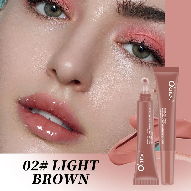 Moisturizing Lip Gloss Vibrant Colors Waterproof Sweat Resistant Non Qme 02 LIGHT BROWN