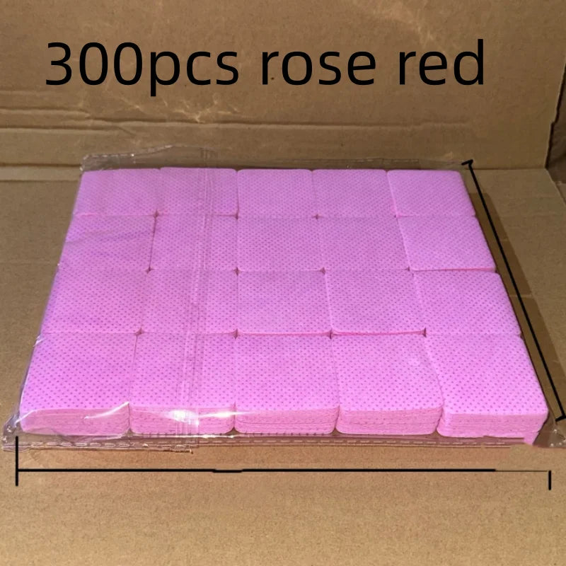 Wipes Napkins Remover Gel Plum Blossom Shape Nail Wipes Nail Manicure Pedicure Pads Art Cleaning Tools Tips Nail Polish Remover Qme 300pcs rose red