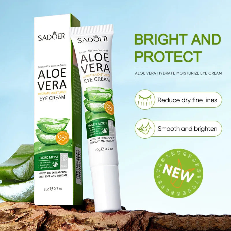 Aloe Vera Eye Cream Deep Hydration Soothing Repair Reduces Dark Qme Aloe eye cream 20g