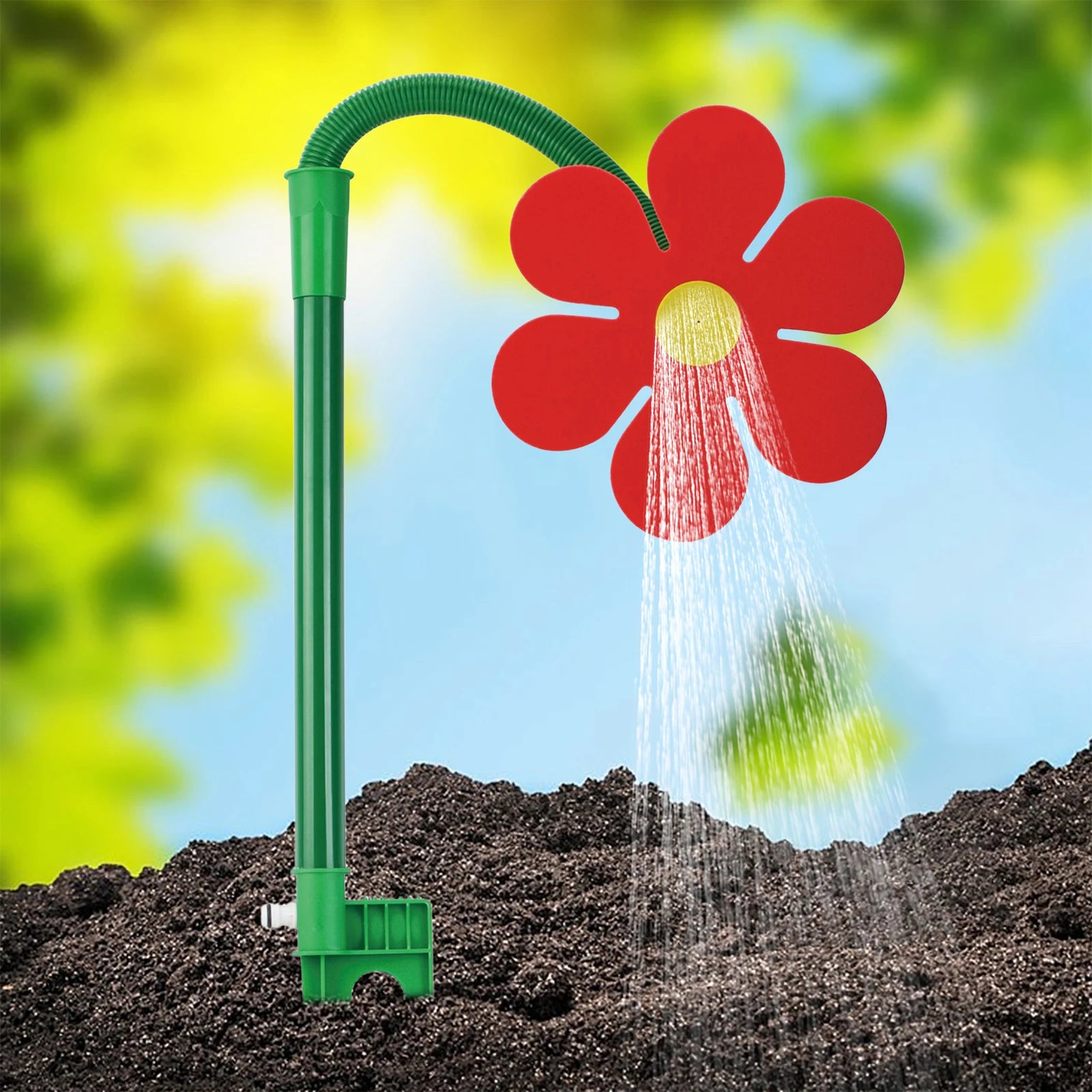 Funny Sun Flower Dancing Daisy Lawn Sprinkler Garden Sprinklers Flower Sprinkler for Yard Lawn Watering Garden Decor Qme