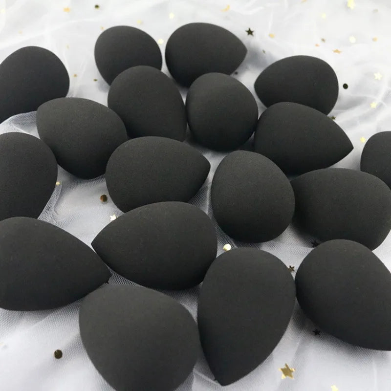 10 Pcs Black Makeup Sponges Tools Applicator Super Soft Sponge Powder Blender Smooth Foundation Contour Blending Cosmetic Puff Qme